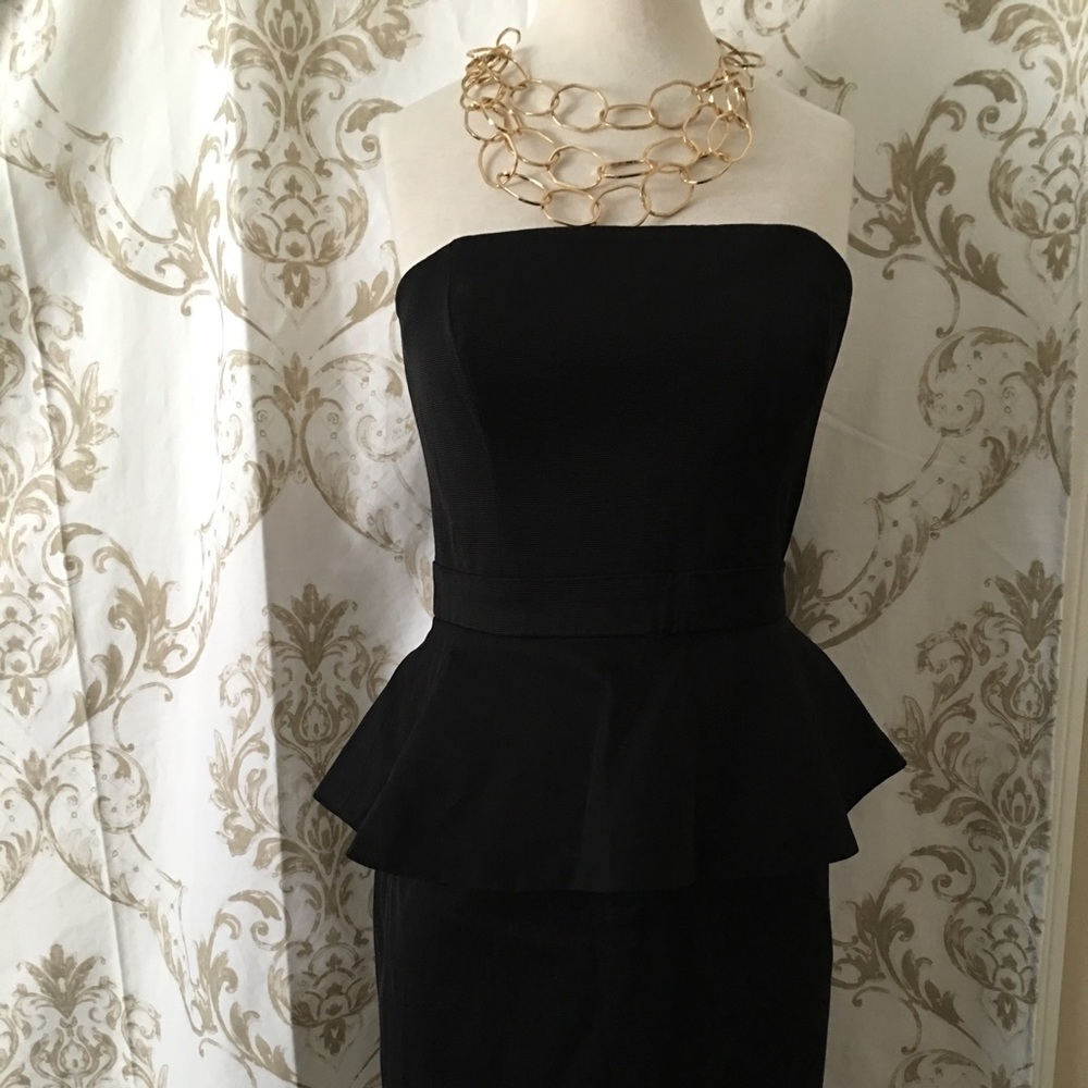 Black peplum dress